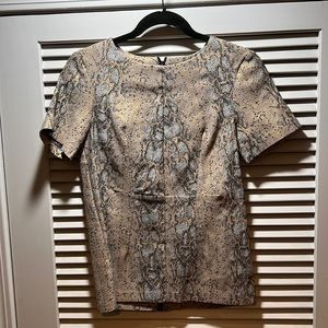 Top shop metallic printed blouse